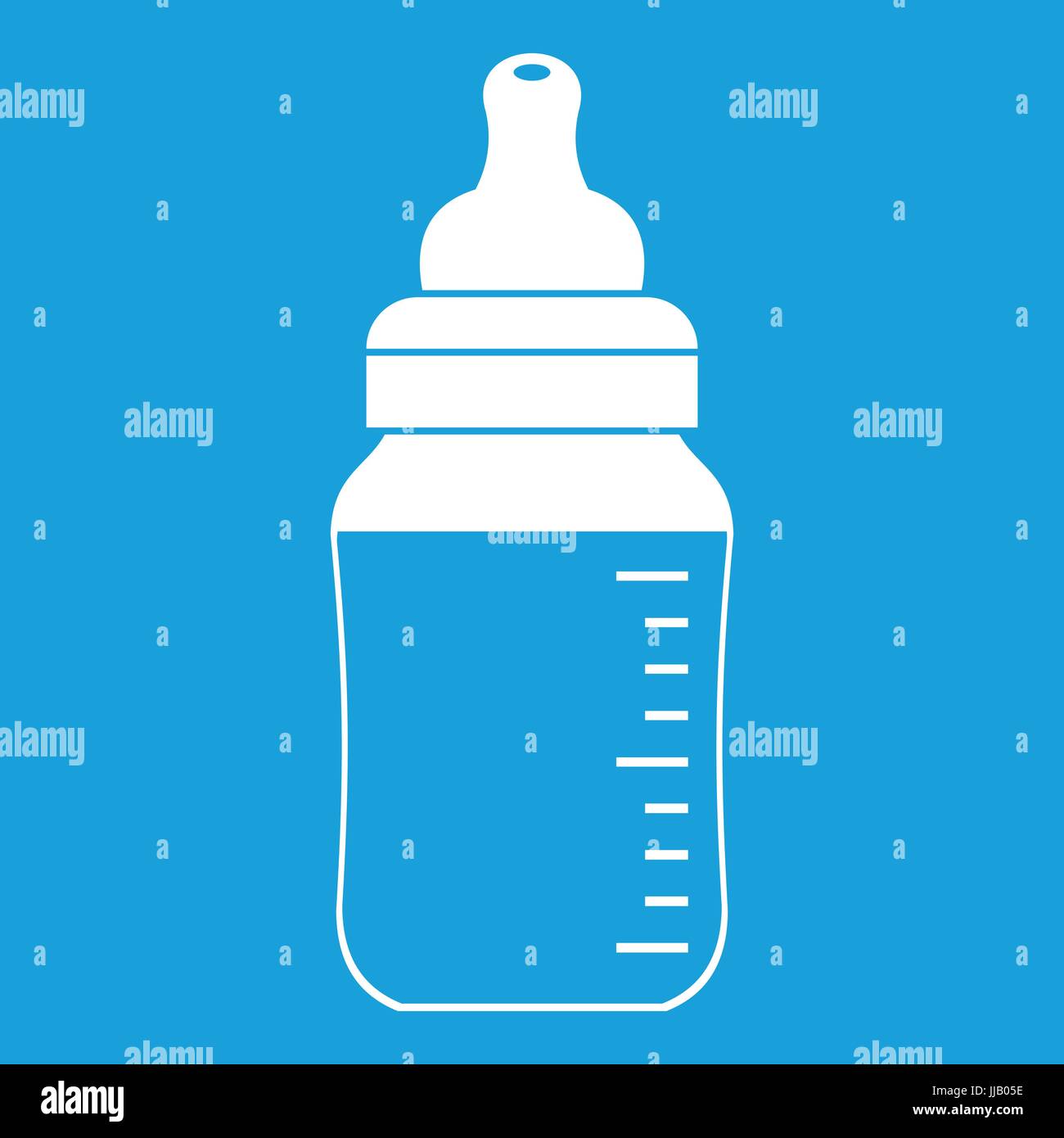 Baby milk bottle icon white Stock Vector Image & Art - Alamy