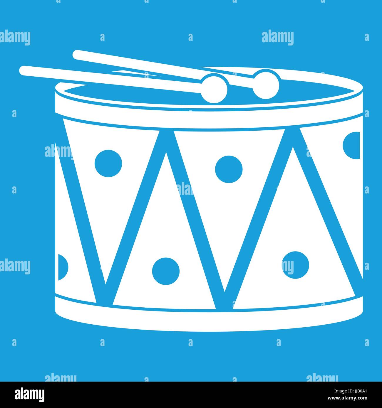 Drum and drumsticks icon white Stock Vector Image & Art - Alamy