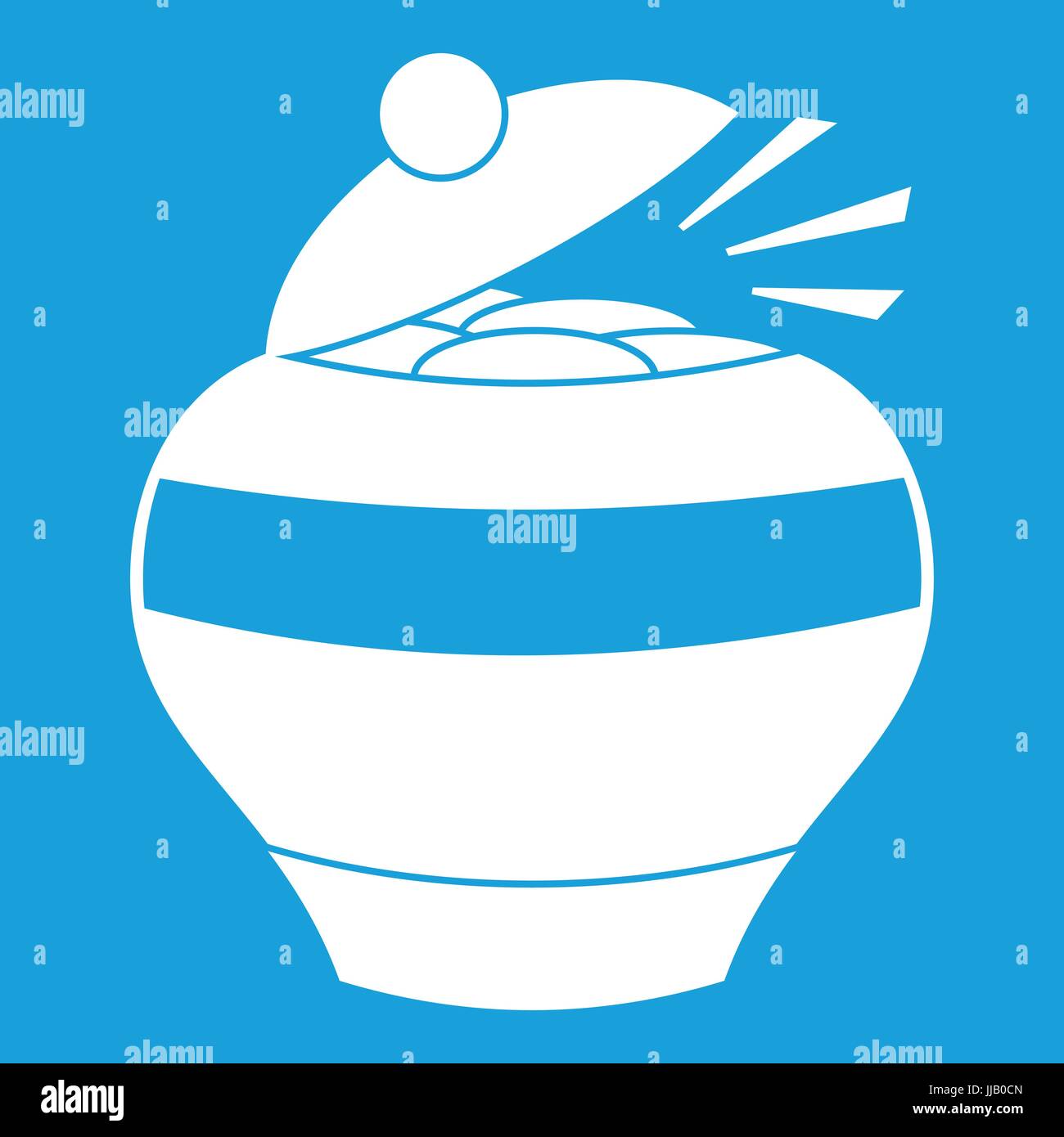 Pot full of gold coins icon white Stock Vector Image & Art - Alamy