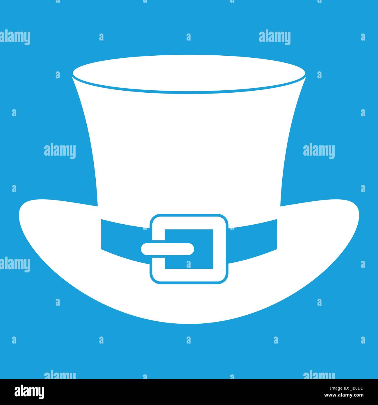 Top hat with buckle icon white Stock Vector Image & Art Alamy