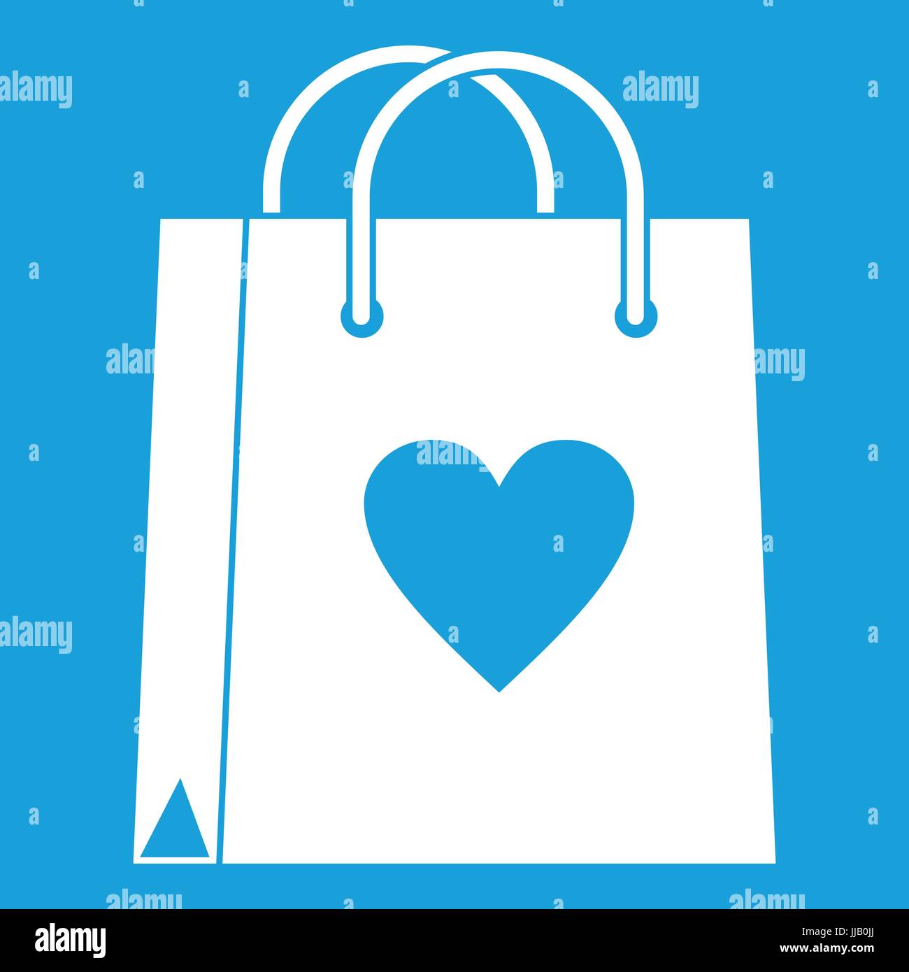 White shopping bag heart icon Stock Vector Images - Alamy