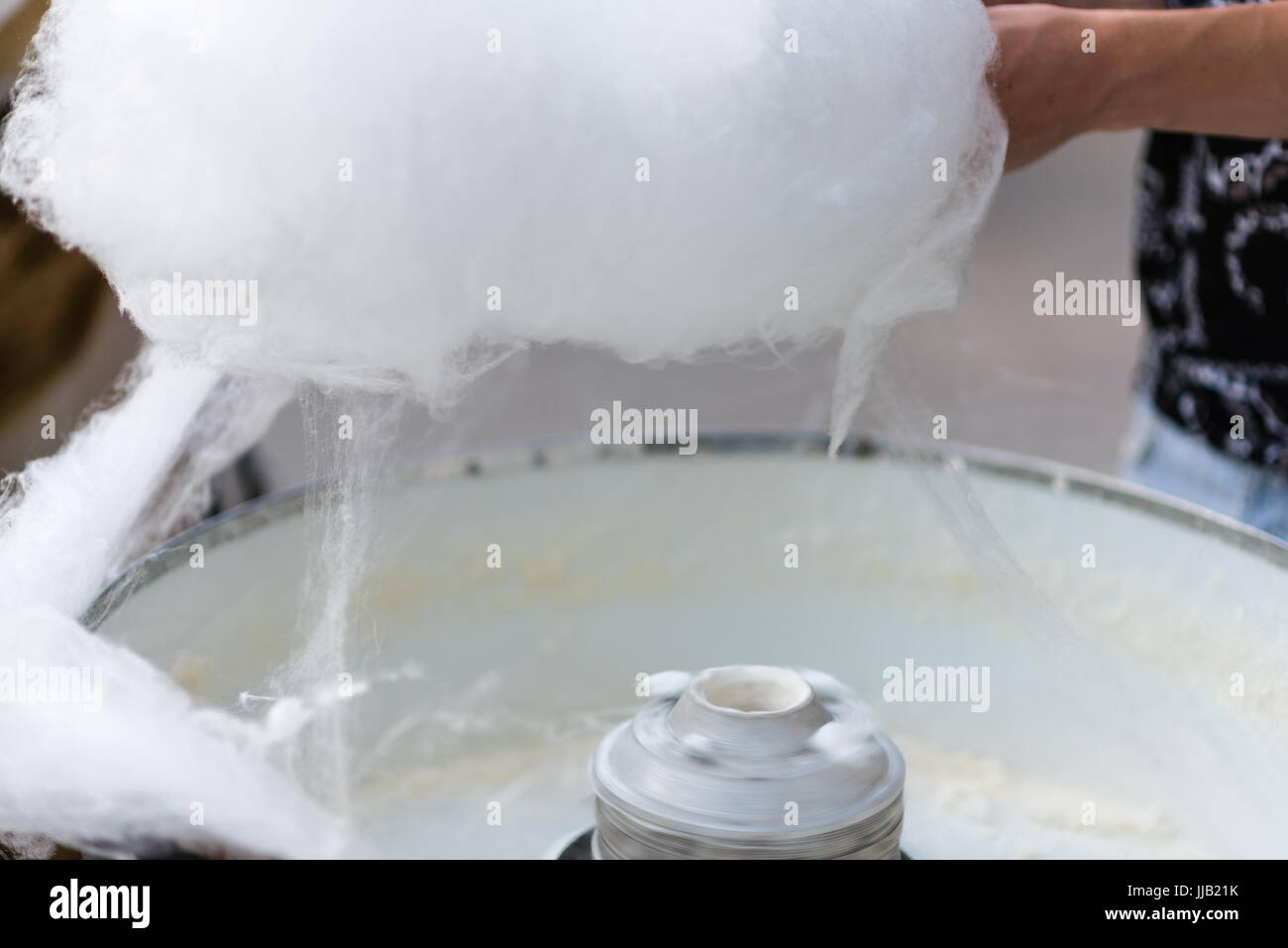 The process of making cotton candy, closeup, set Stock Photo Alamy