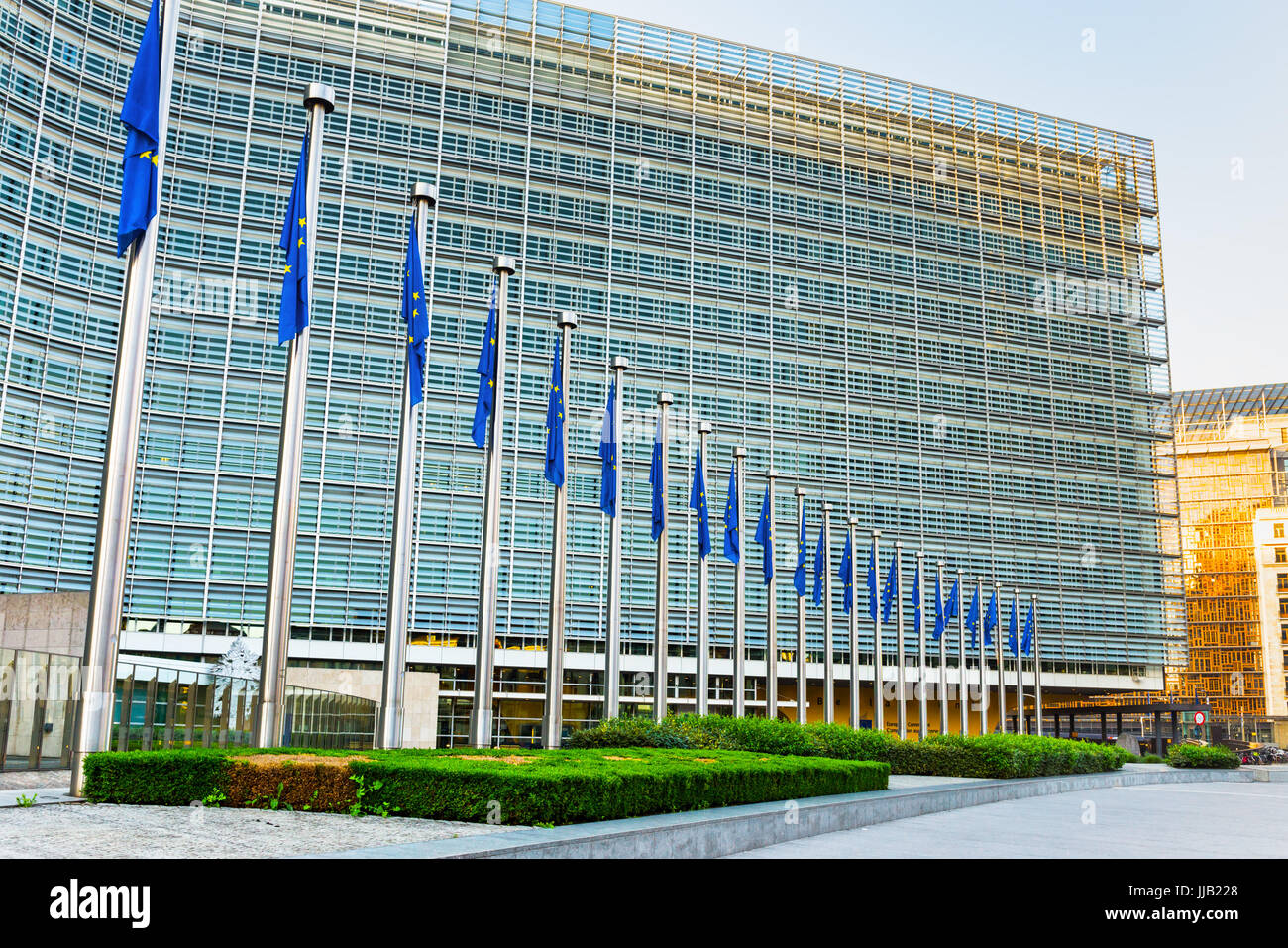 Berlaymont building in morning Stock Photo