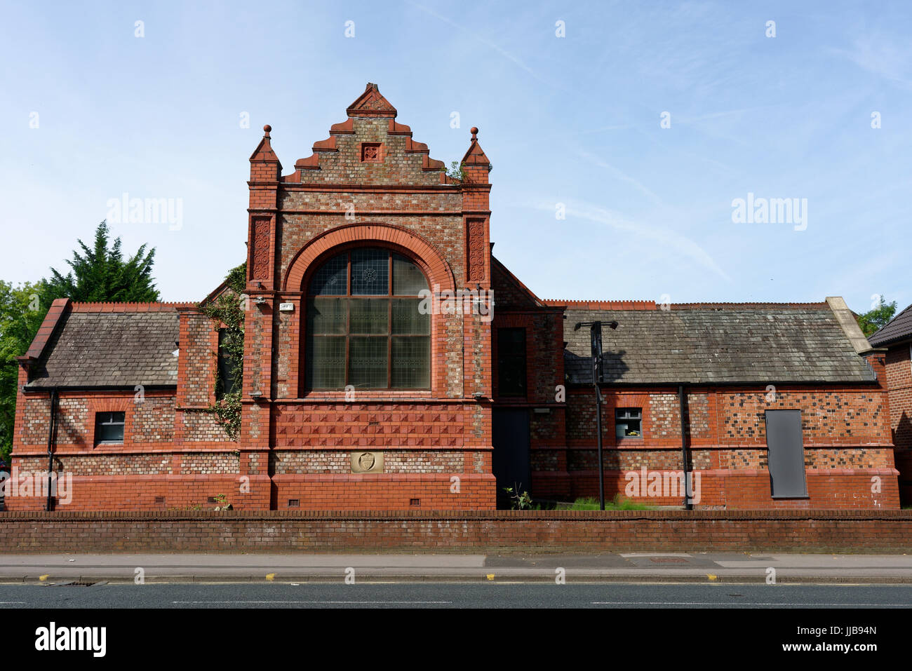 Church converted into indian restaurant in whitefield near bury lancashire uk Stock Photo