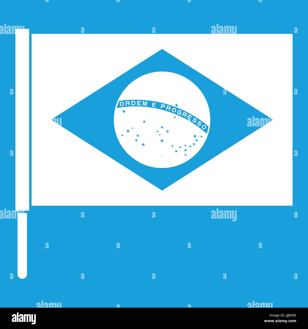 Flag of Brazil icon white Stock Vector Image & Art - Alamy