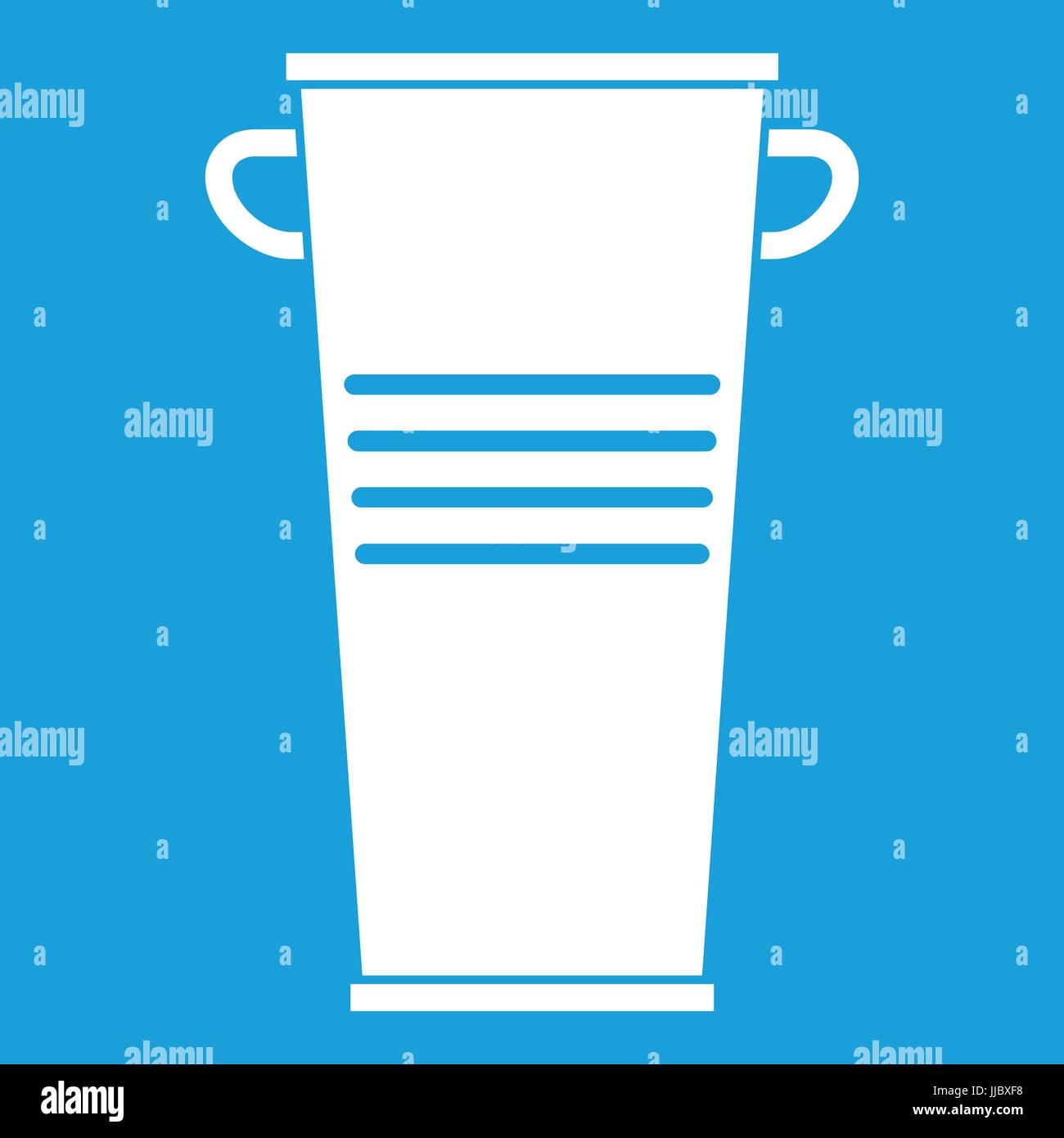 Trash can with handles icon white Stock Vector Image & Art - Alamy