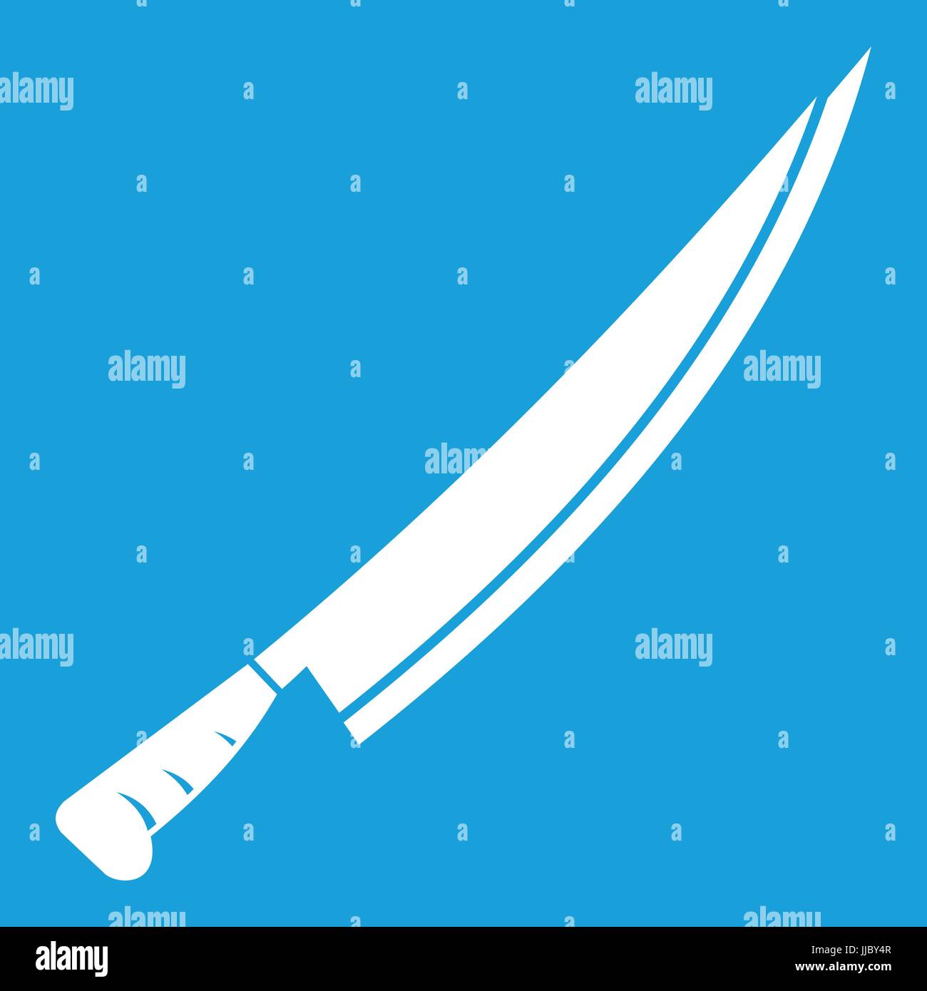 Long knife icon white Stock Vector