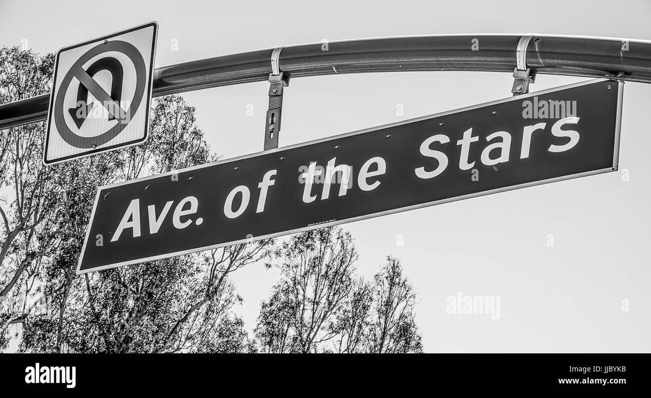 Avenue of the stars in Los Angeles Stock Photo