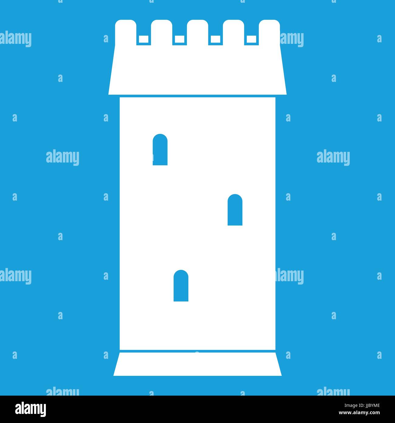 Fortress tower icon white Stock Vector Image & Art - Alamy