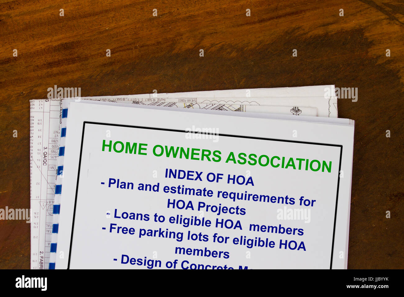 Home owners association concept of regulation and dues Stock Photo