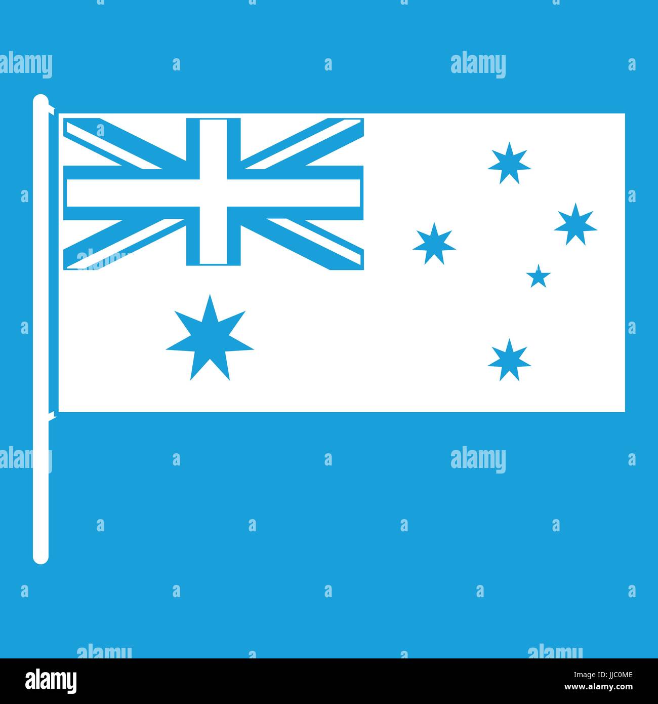 Australian Flag Icon White Stock Vector Image And Art Alamy