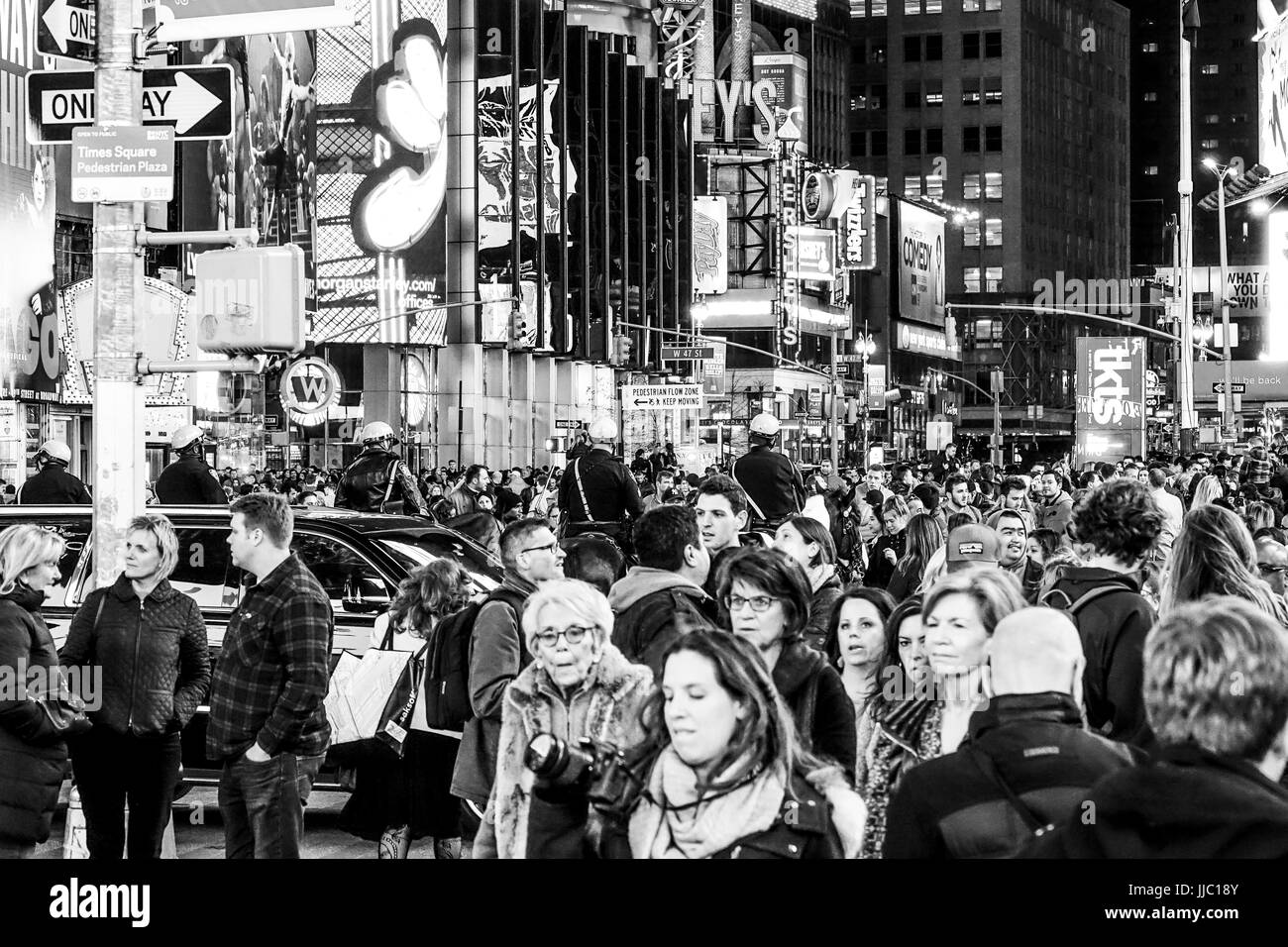 Manhattan Time Square - a crowded place - MANHATTAN - NEW YORK - APRIL 2 , 2017 Stock Photo