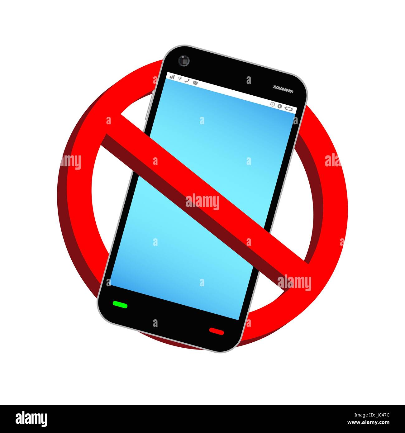 do not use phone prohibition sign vector Stock Vector