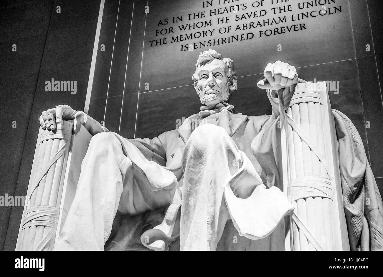 Abraham Lincoln Statue in Washington DC The Lincoln Memorial Stock