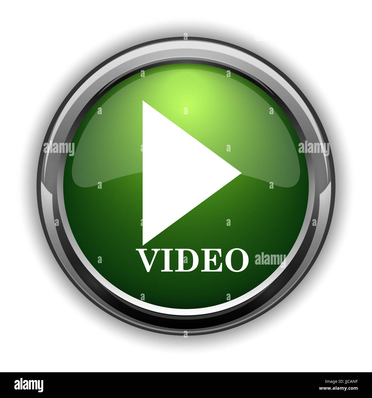 Video play icon. Video play website button on white background Stock ...