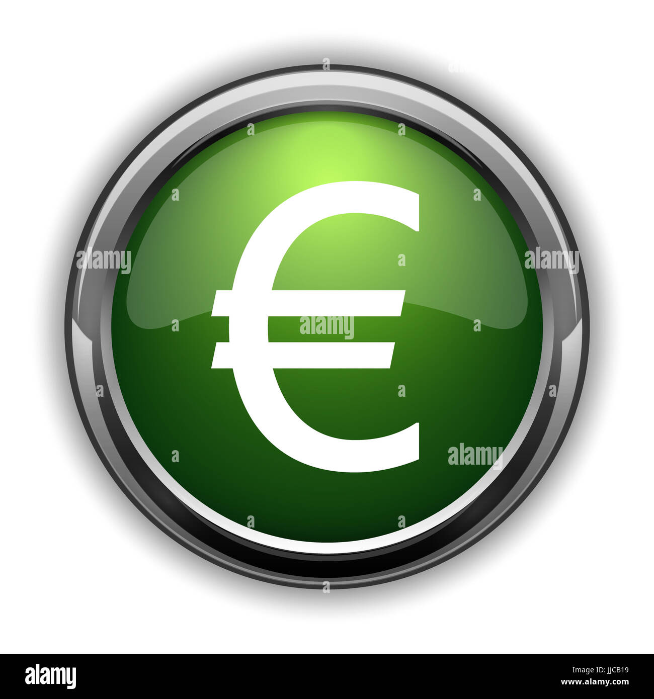 Euro icon. Euro website button on white background Stock Photo - Alamy