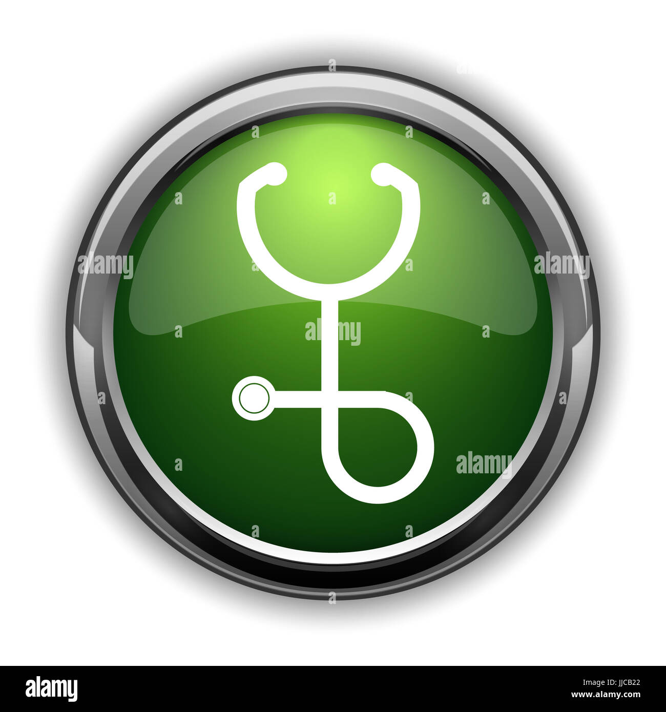 Stethoscope icon. Stethoscope website button on white background Stock ...