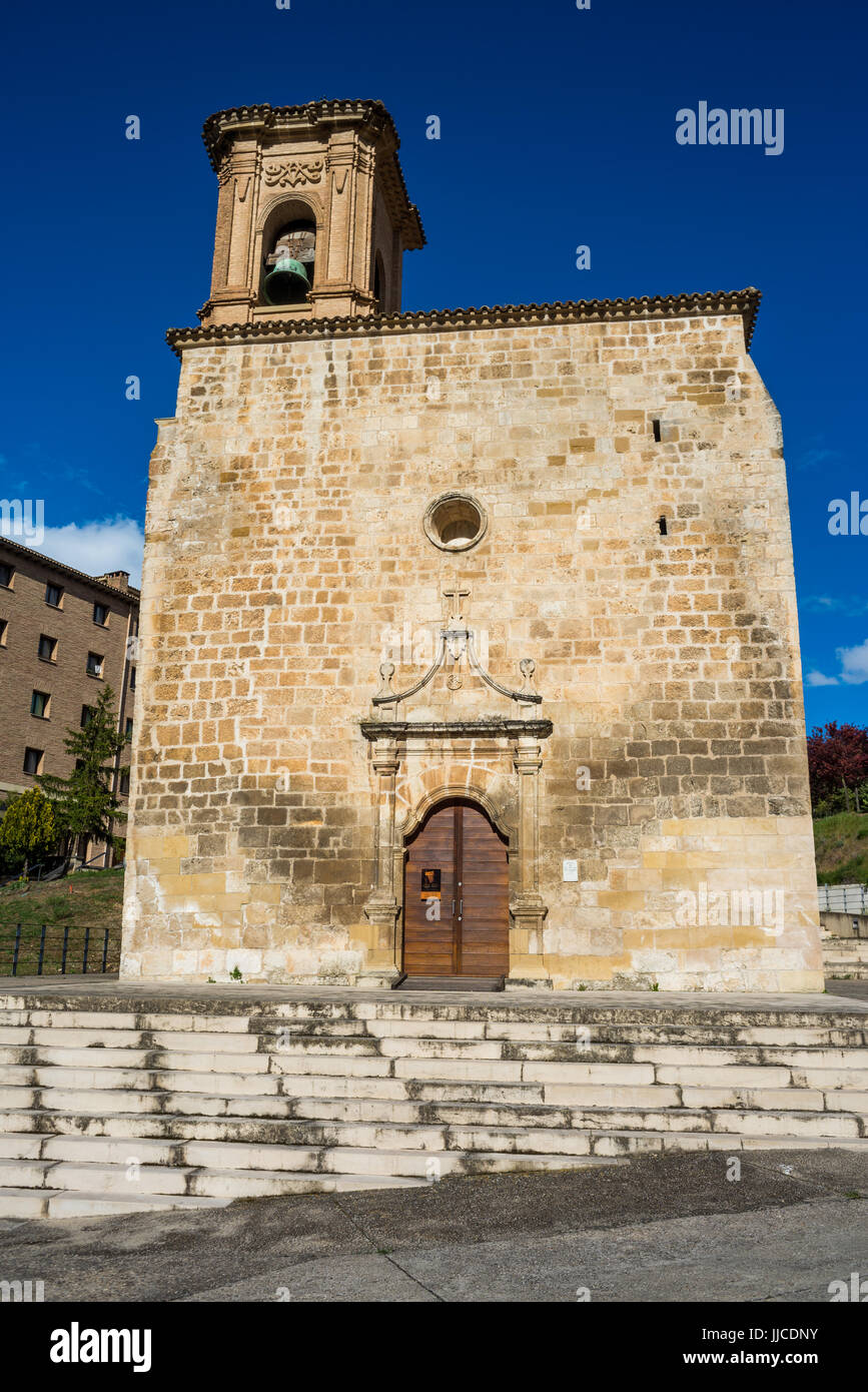 Iglesia Santa Maria Jus del Castillo, Estella, Navarra, pain, Camino de