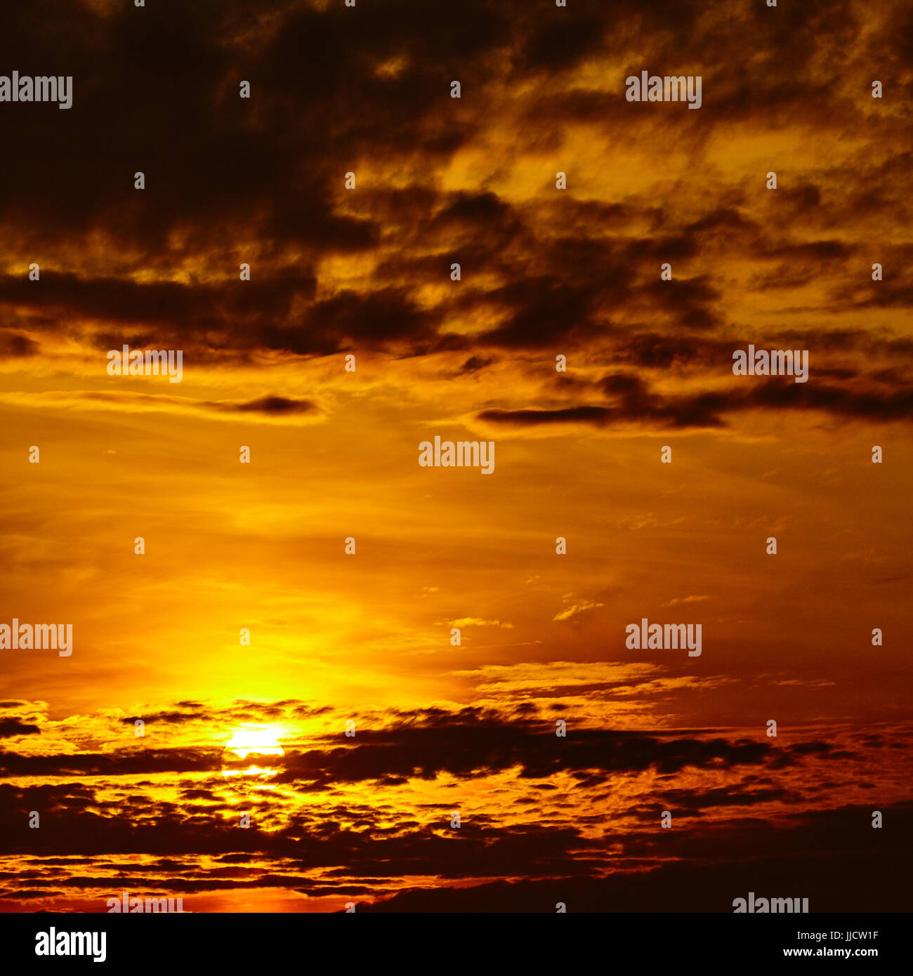 sunset sky background. Fiery orange sunset Stock Photo - Alamy