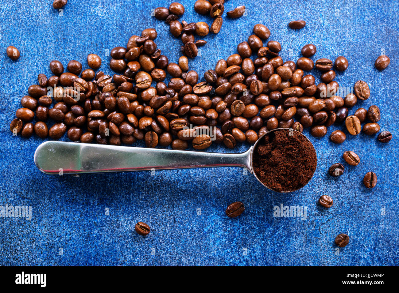 coffee beans on a table, coffee background Stock Photo Alamy