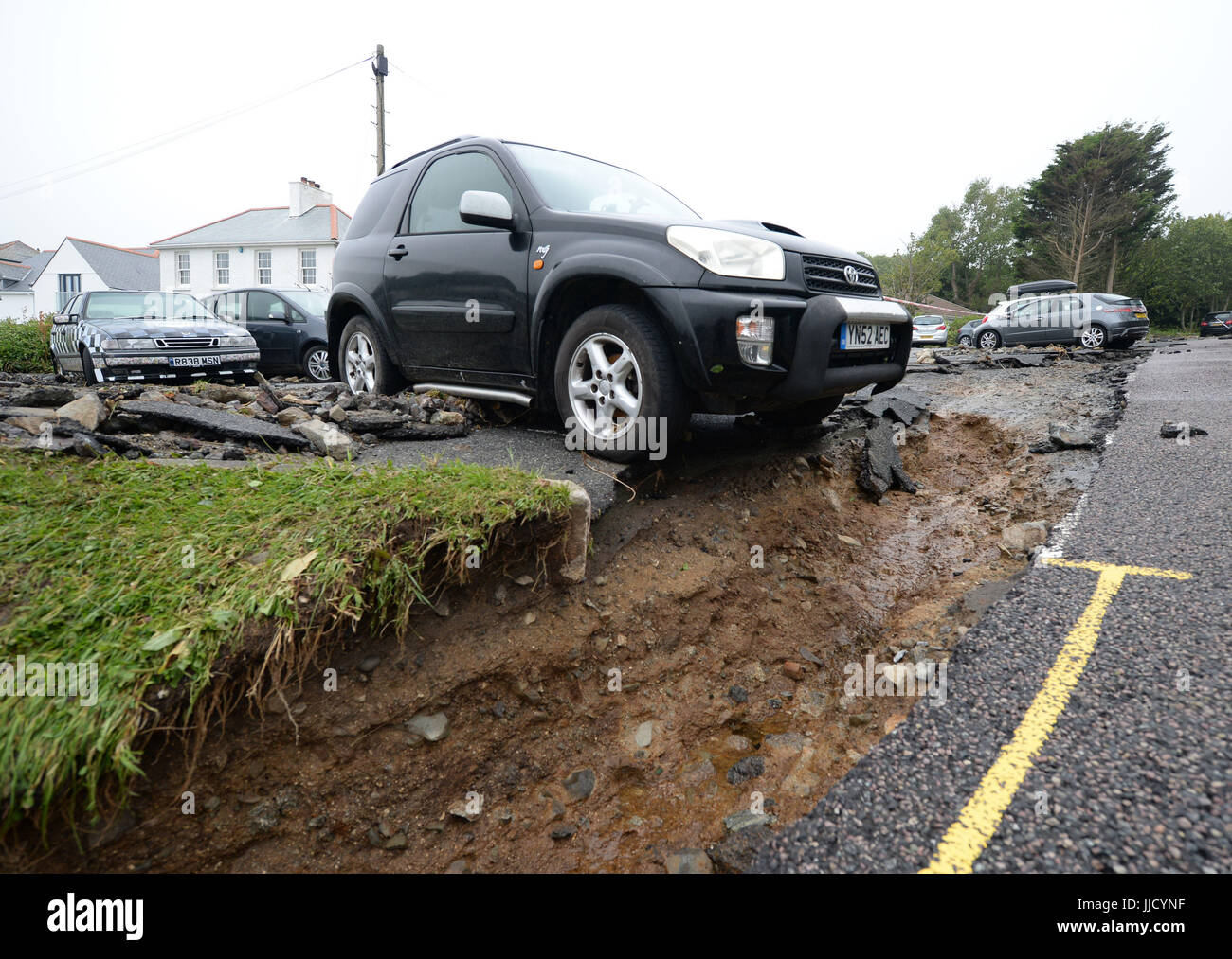 After intense rain caused flash flooding in the coastal village hires