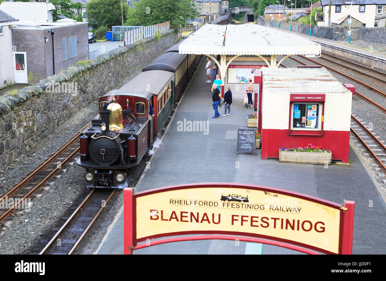 Ffestiniog railway, Blaenau Ffestiniog station, Gwynedd, north west