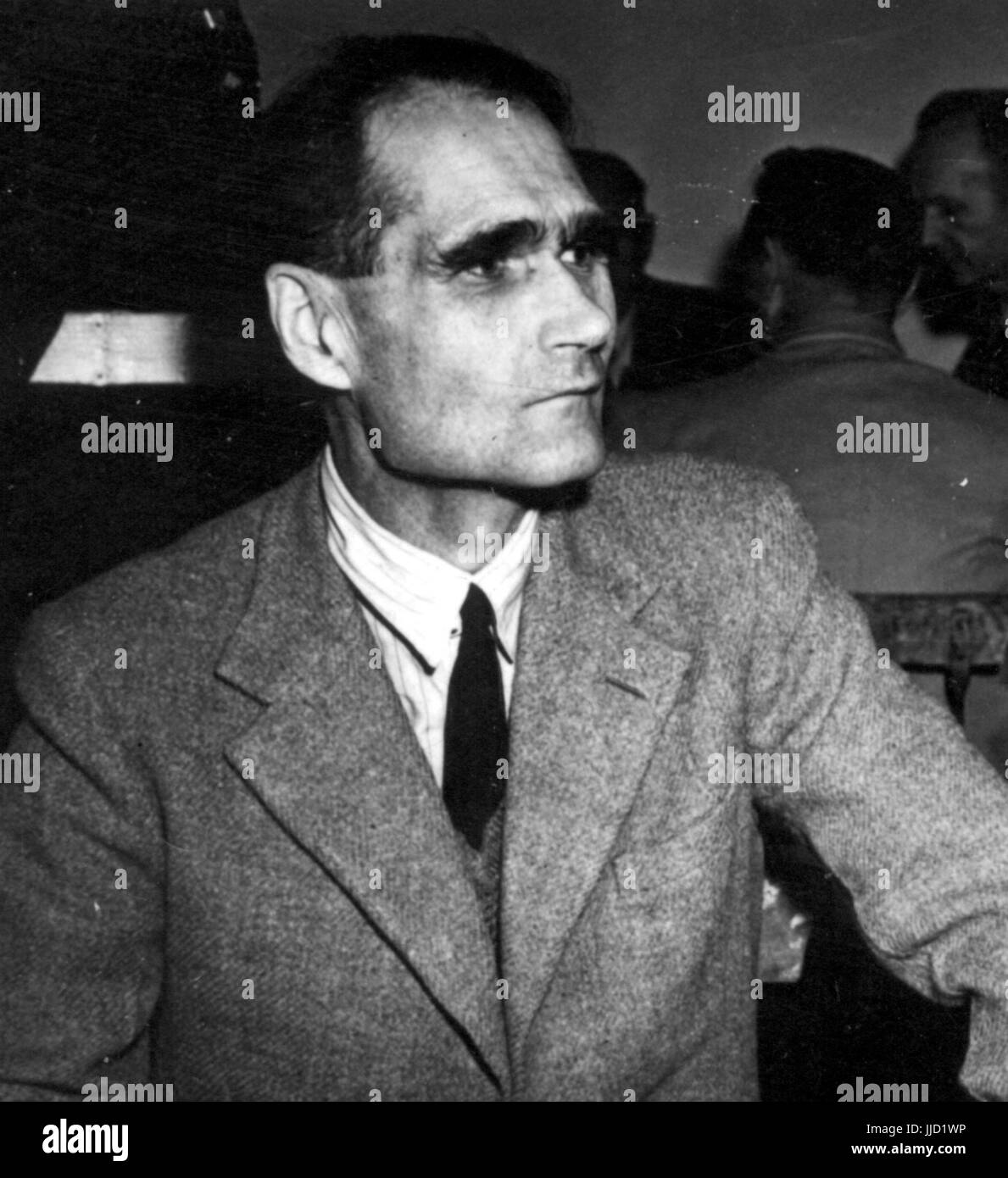 Embargoed to 0001 Thursday July 20 File picture dated 1946 of former deputy Fuhrer Rudolf Hess, as the British authorities were desperate to debunk claims that Rudolf Hess was really an imposter, according to newly-released official files. Stock Photo