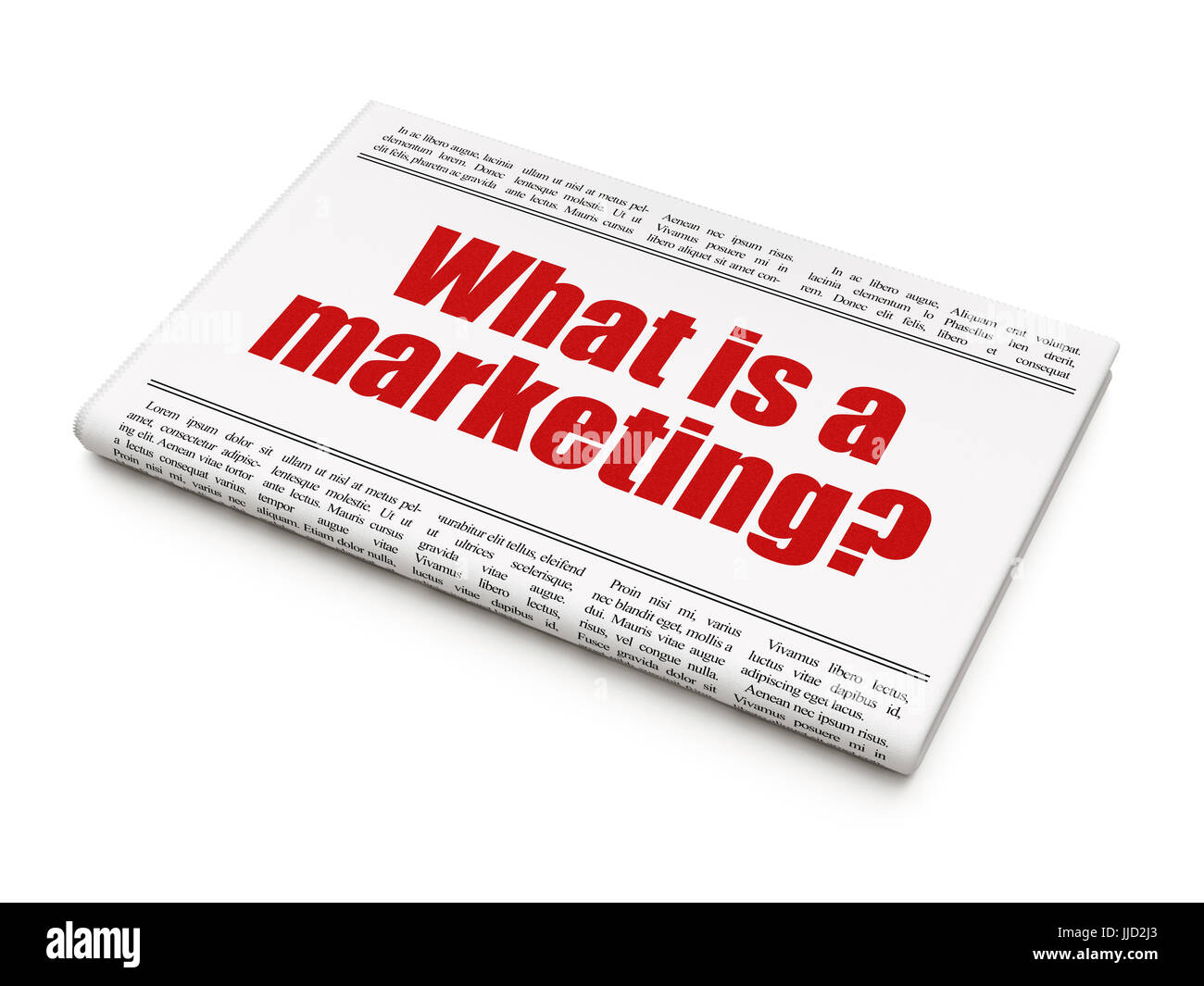 Advertising concept: newspaper headline What is a Marketing Stock Photo ...
