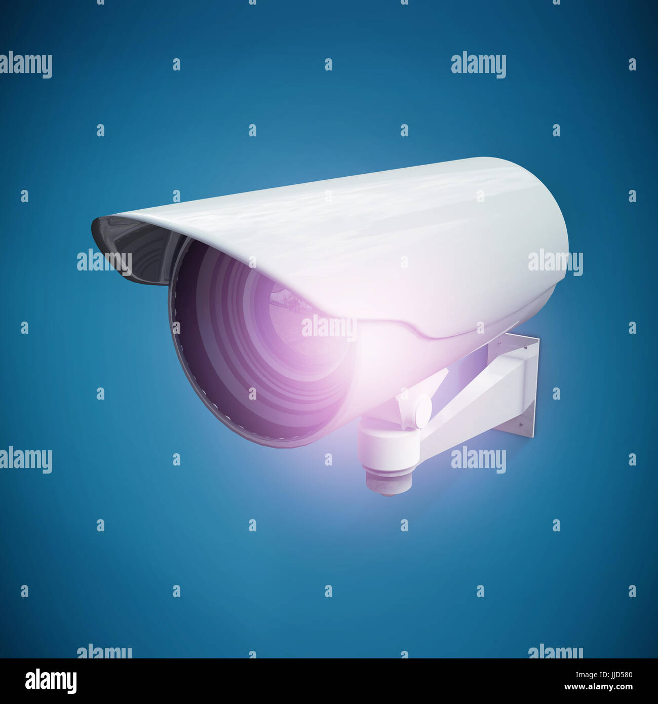 CCTV camera against dark blue background Stock Photo Alamy
