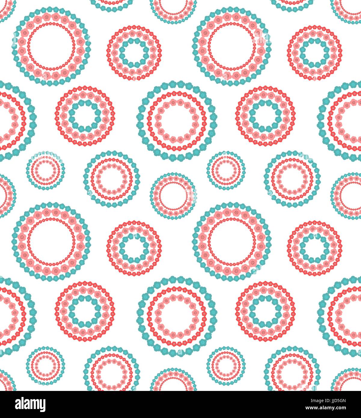 Seamless pattern flower wreath, vector Stock Vector Image & Art - Alamy