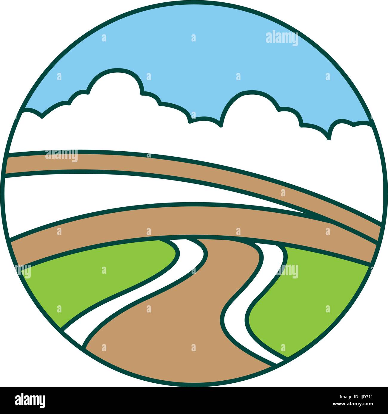Tranquil route Stock Vector Images - Alamy