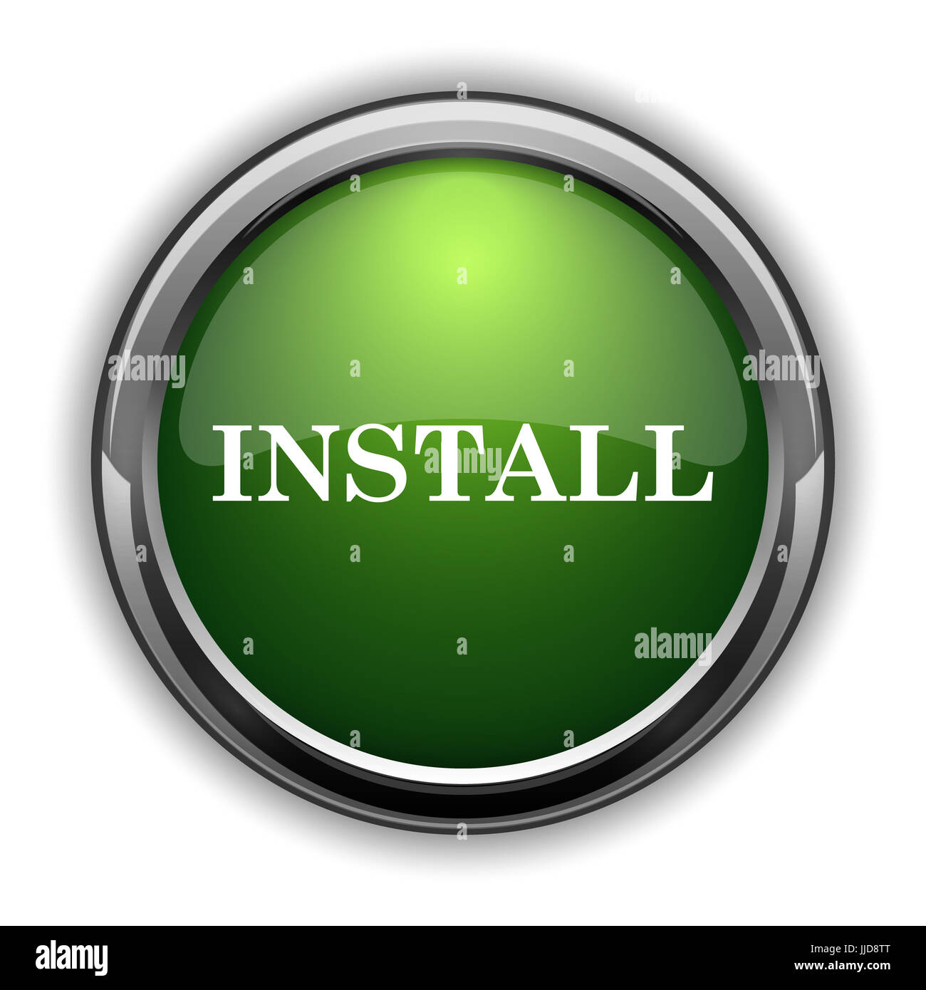 Install icon. Install website button on white background Stock Photo ...