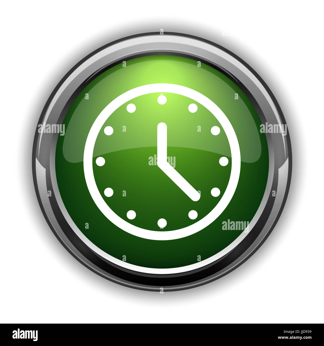 Clock icon. Clock website button on white background Stock Photo - Alamy