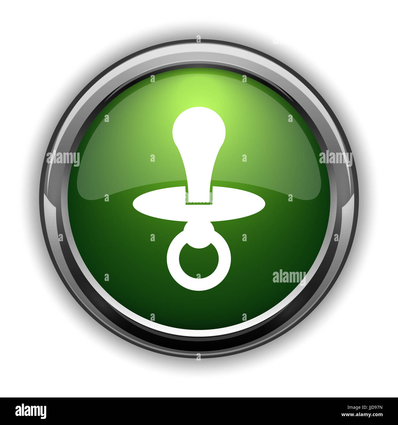 Pacifier icon. Pacifier website button on white background Stock Photo ...