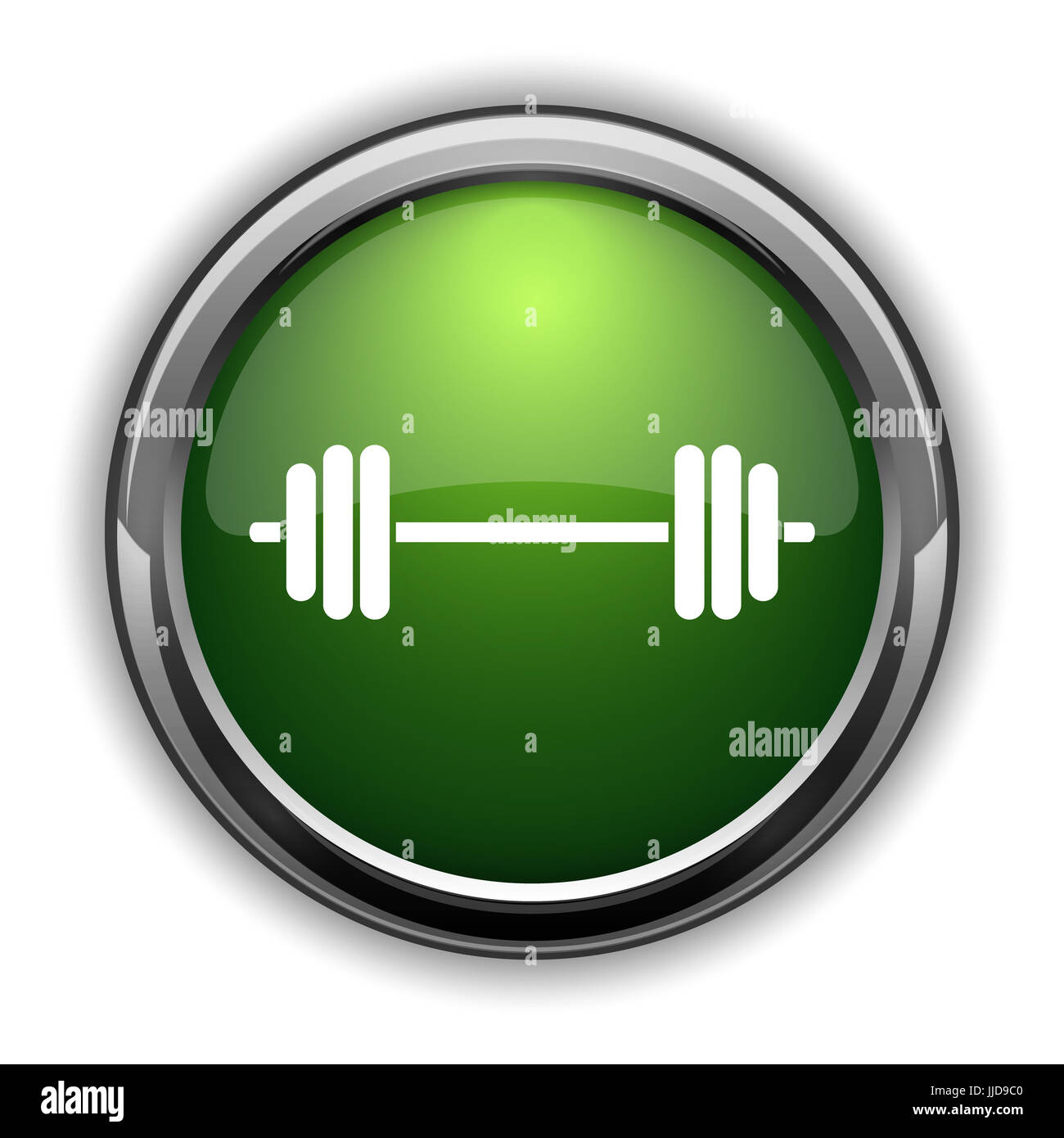 Weightlifting icon. Weightlifting website button on white background