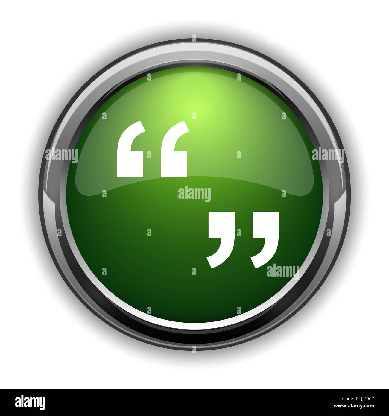 Quotation marks icon. Quotation marks website button on white background Stock Photo Alamy