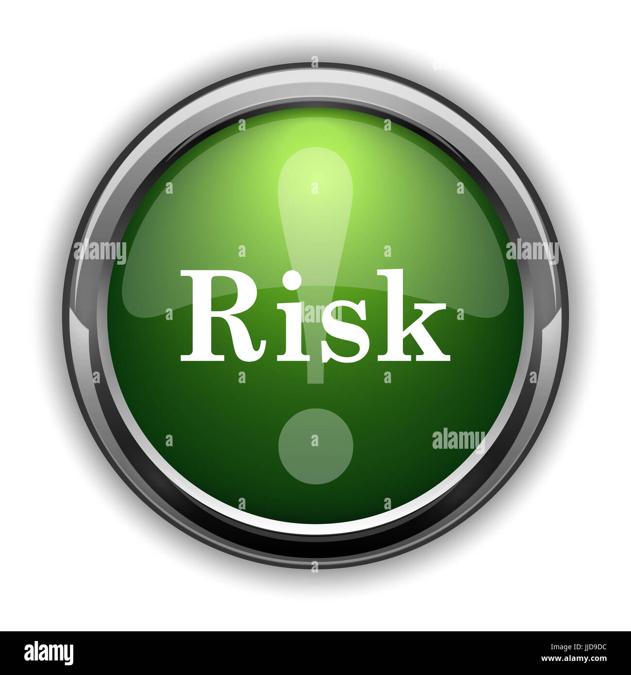 Risk icon. Risk website button on white background Stock Photo - Alamy