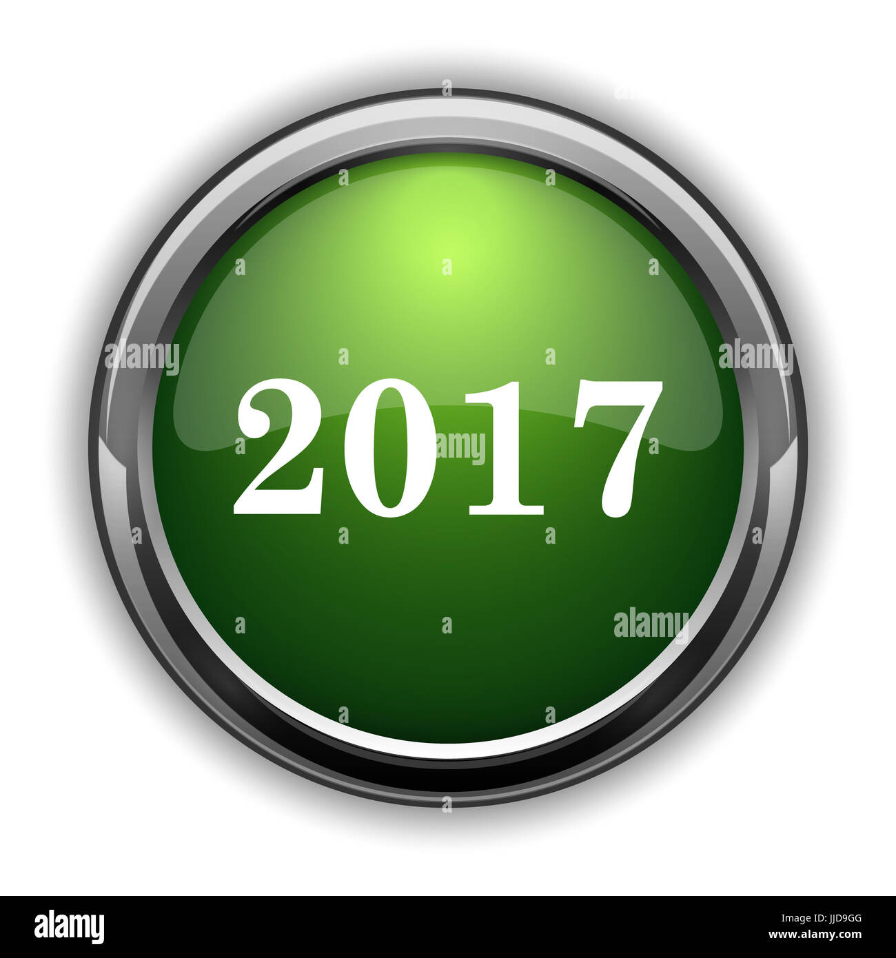 Year 2017 icon. Year 2017 website button on white background Stock ...
