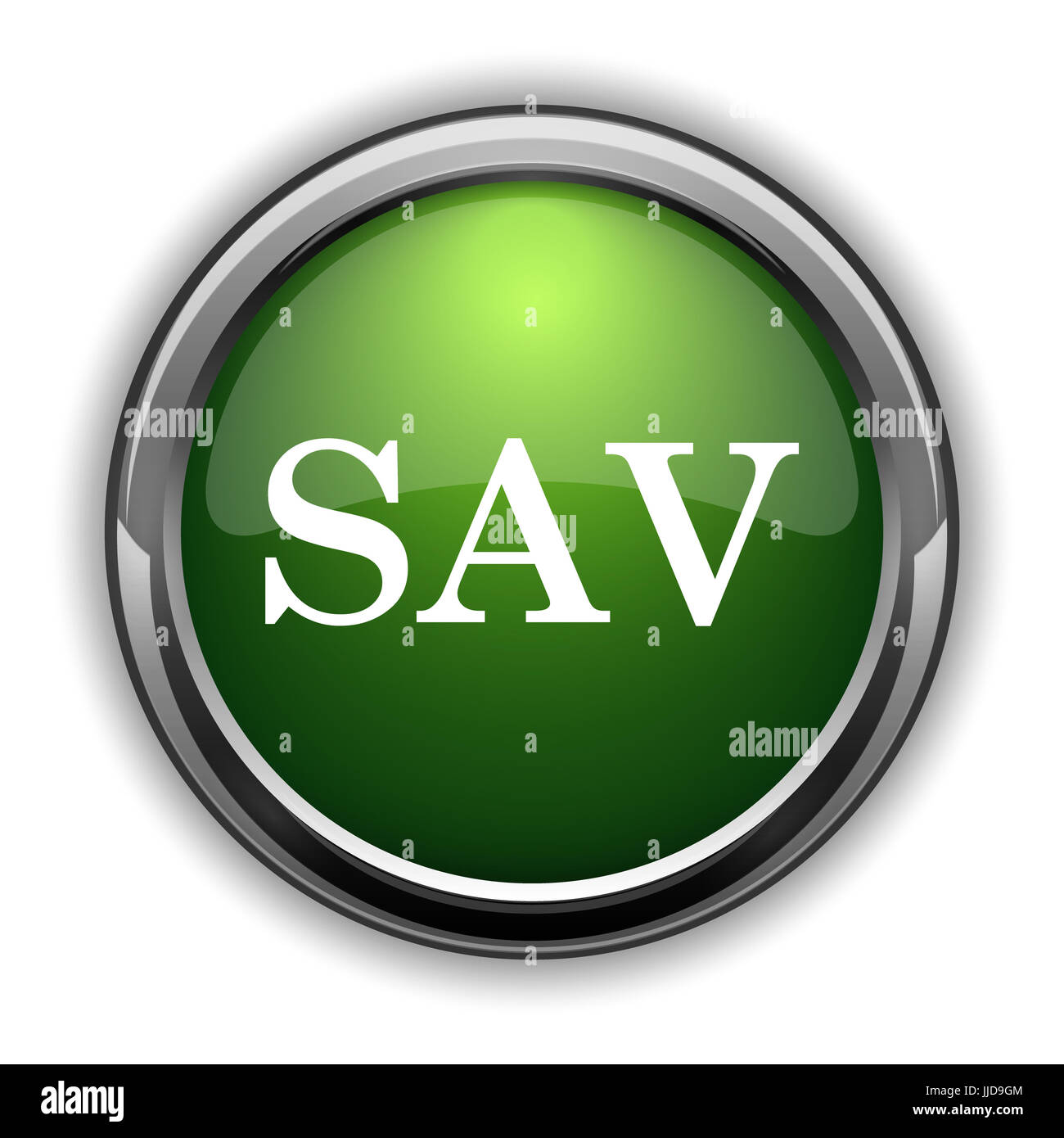 SAV icon. SAV website button on white background Stock Photo