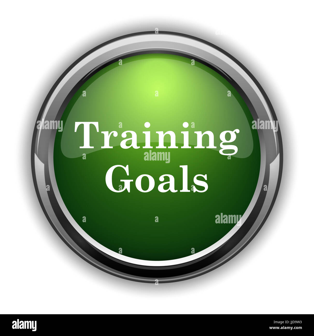 Training goals icon. Training goals website button on white background