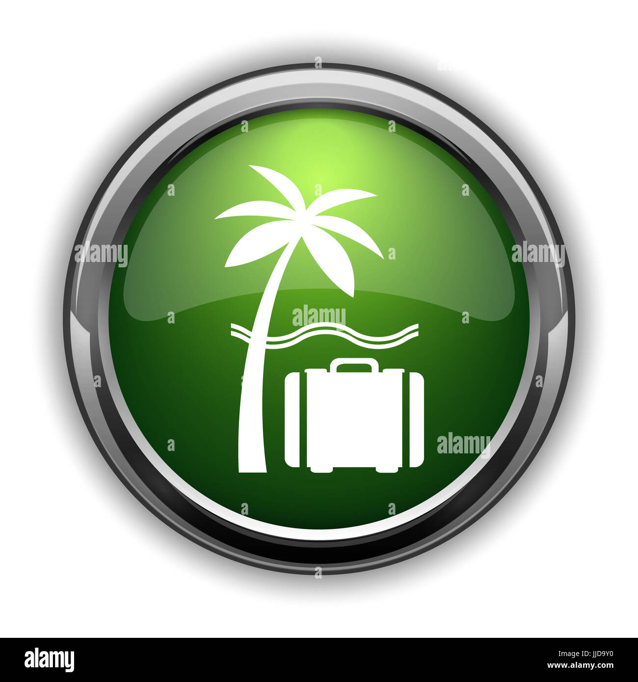 Travel icon. Travel website button on white background Stock Photo - Alamy