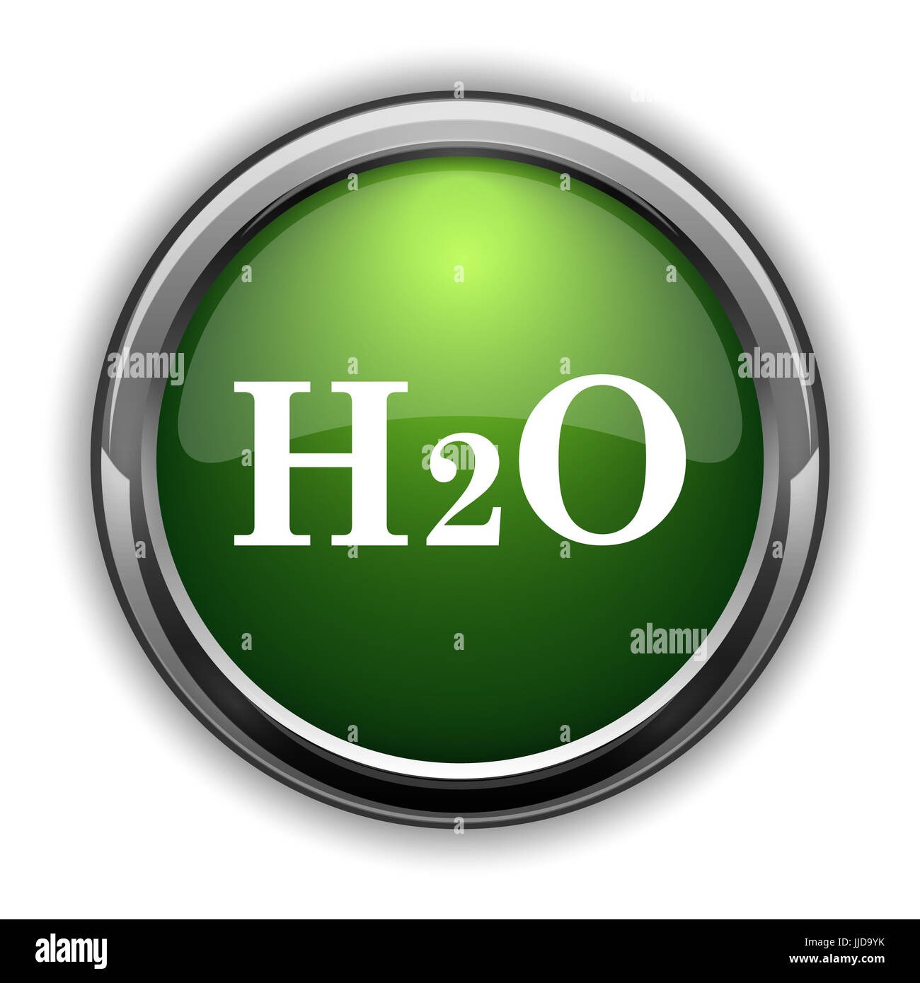 H2O icon. H2O website button on white background Stock Photo