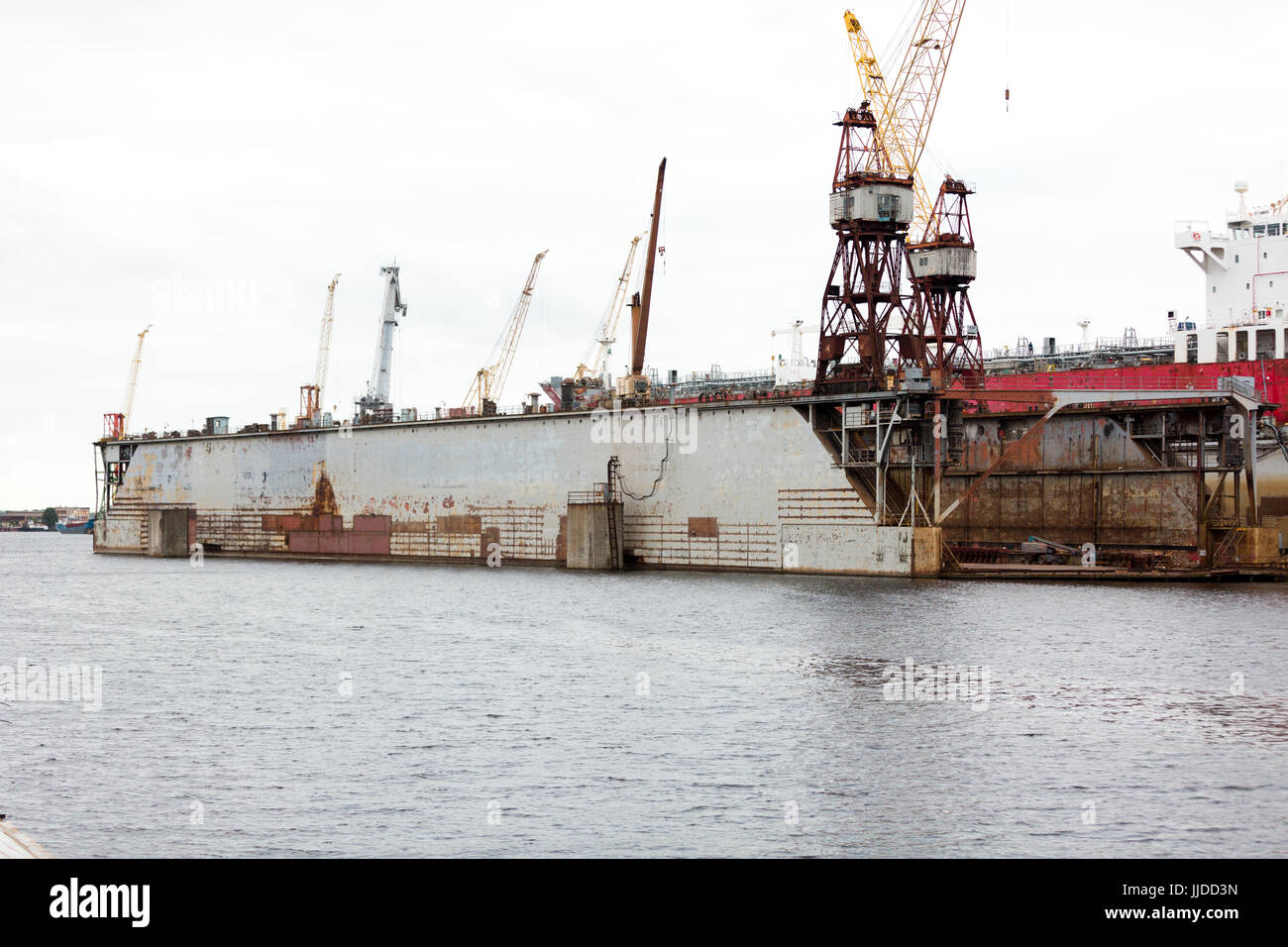 Shipyard industry, ship building,floating dry dock in shipyard Stock Photo Alamy