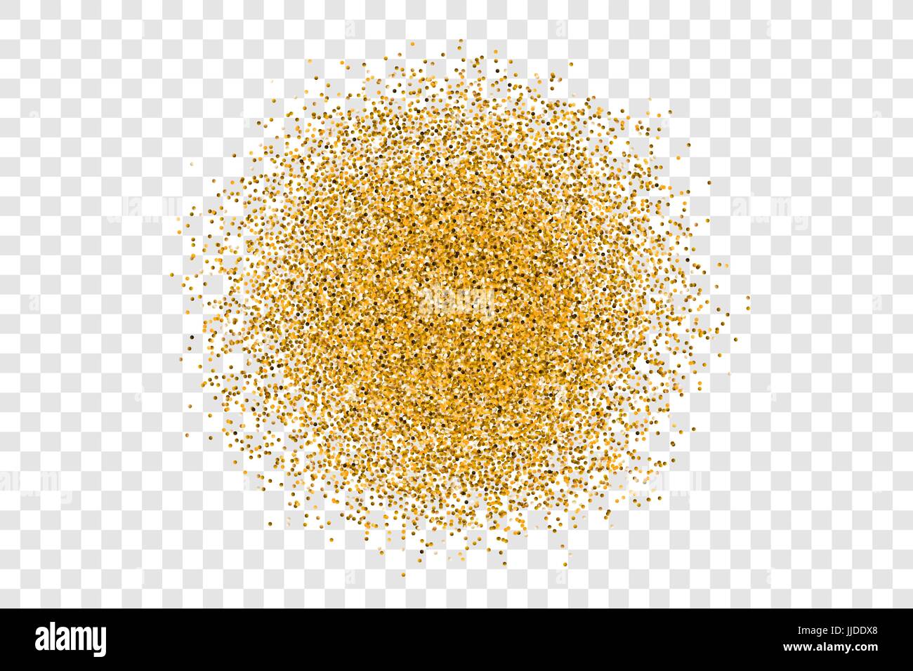 Golden circle sparkles on transparent background Stock ...