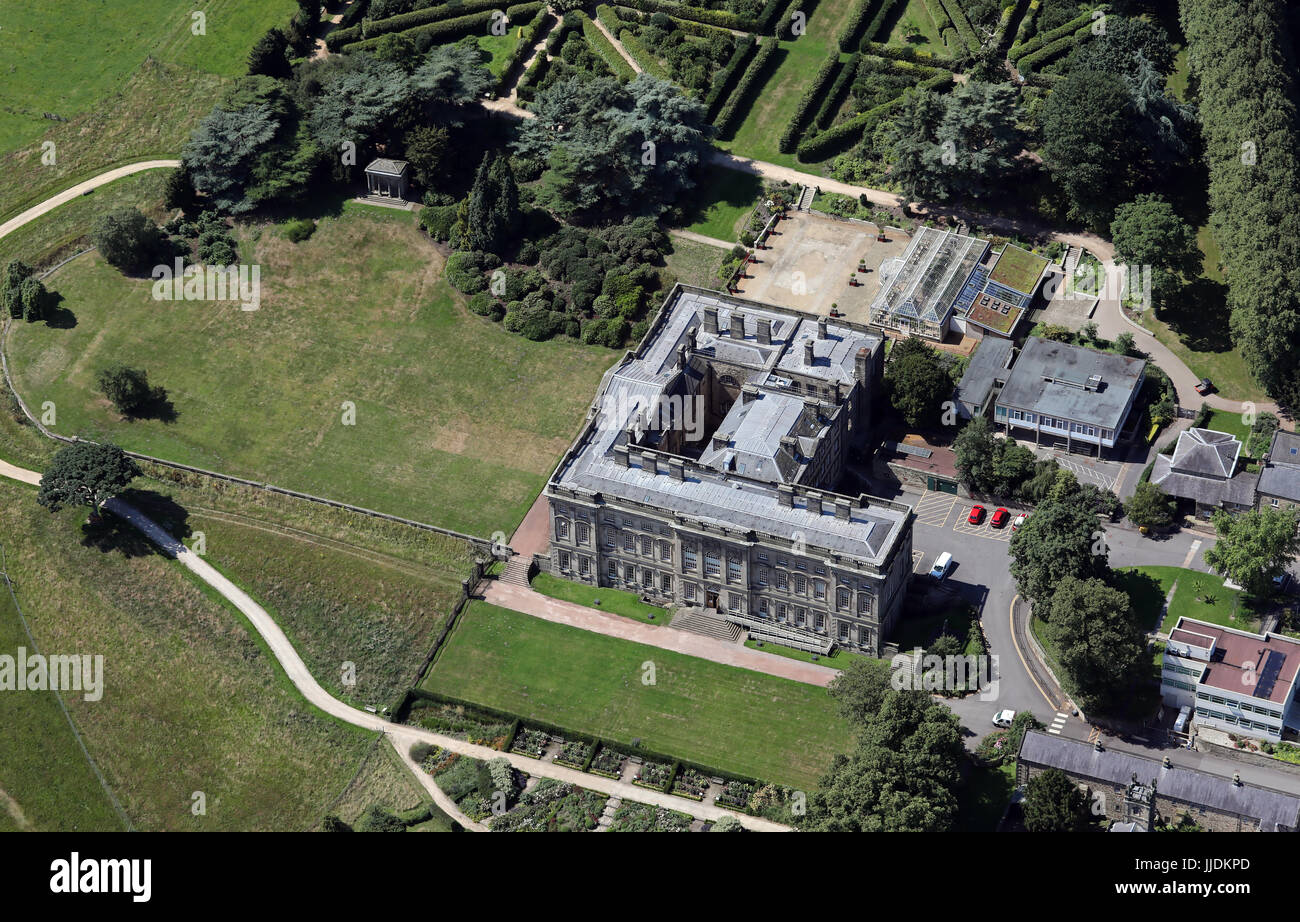 aerial view of Northern College at Wentworth Castle, SW of Barnsley, UK Stock Photo