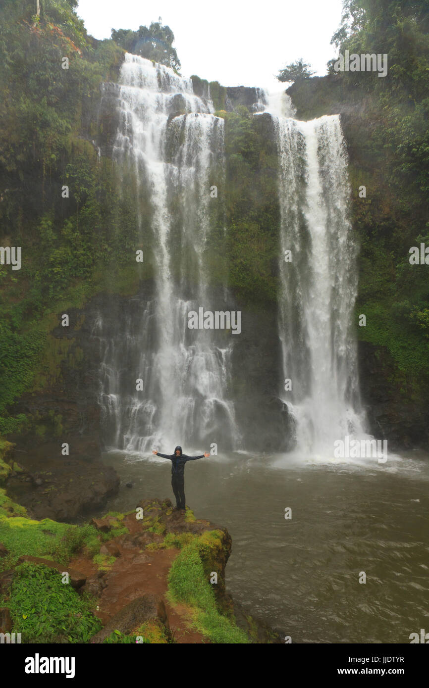 Landscape of Tad Fan waterfall Stock Photo