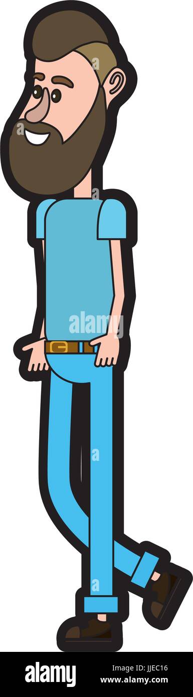 cute man with hairstyle design and clothes Stock Vector Image & Art - Alamy
