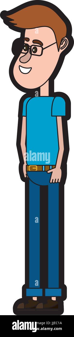 cute man with hairstyle design and clothes Stock Vector Image & Art - Alamy