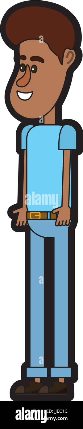 cute man with hairstyle design and clothes Stock Vector Image & Art - Alamy