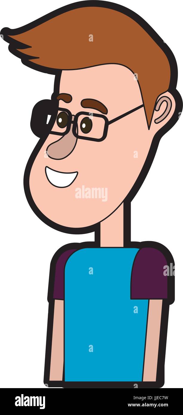 cute man with hairstyle design and clothes Stock Vector Image & Art - Alamy